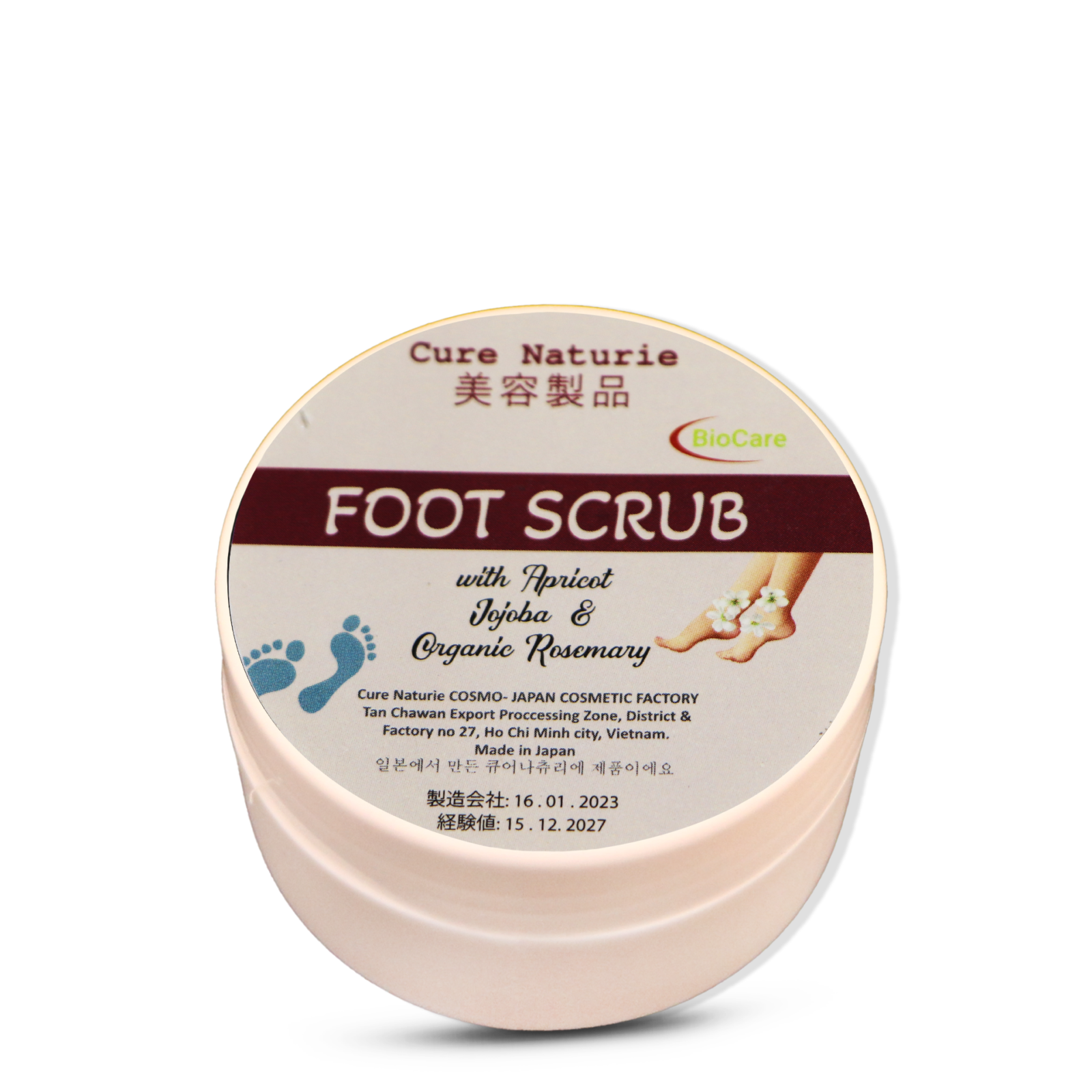 Cure Naturie Foot Scrub & Natural Exfoliating Treatment - Soothes Skin